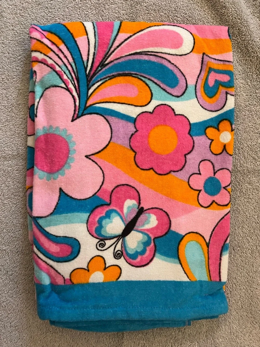 Mainstays Colorful Butterflies Beach Towel